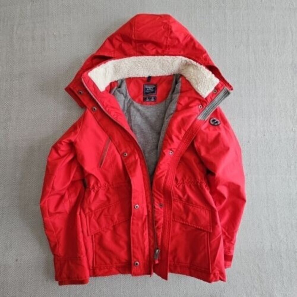 Abercrombie &‎ Fitch Women's Size Small Full Zip Stand Collar Pockets Ski Jacket